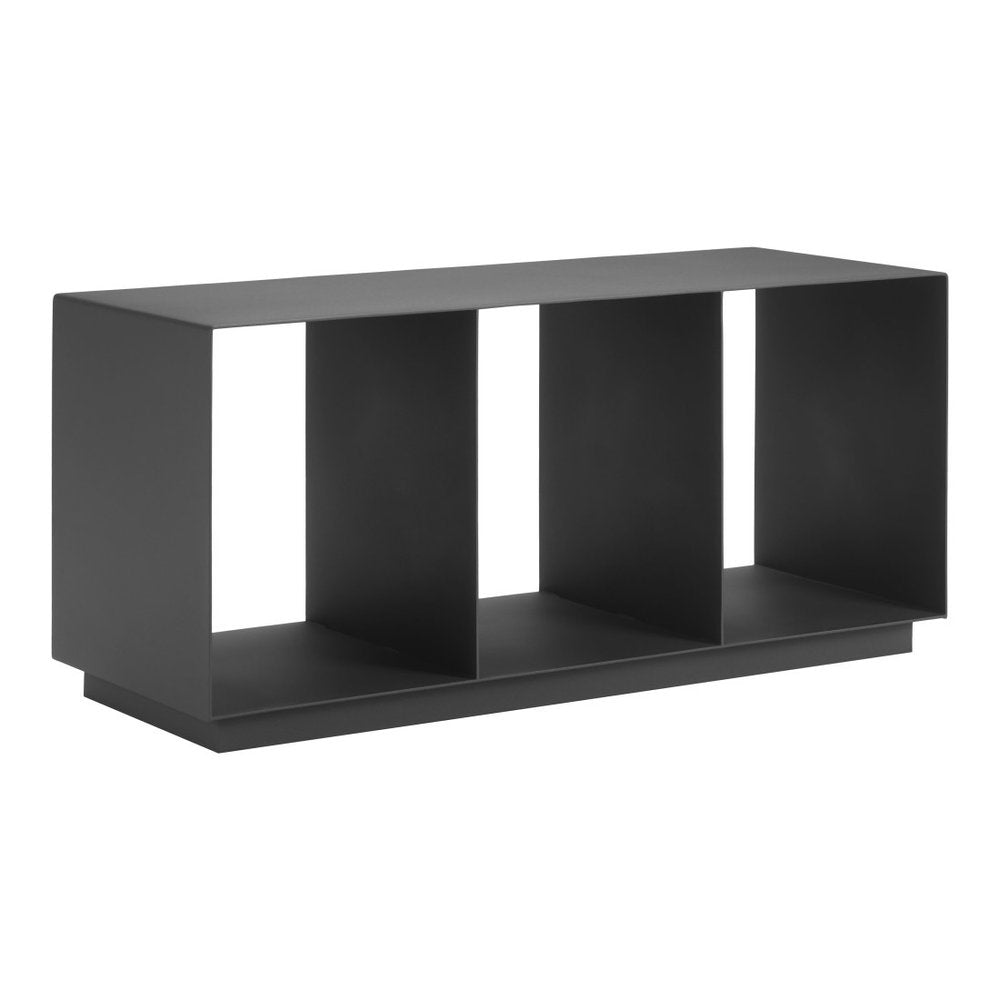 36" Charcoal Aluminum Outdoor Coffee Table  Warm Home View