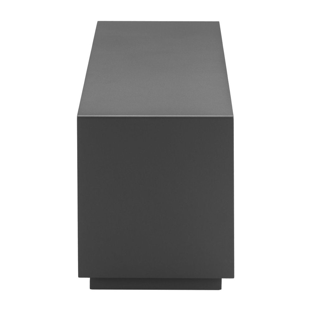 36" Charcoal Aluminum Outdoor Coffee Table  Warm Home View