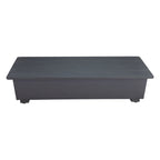 50" Black Aluminum Outdoor Coffee Table  Warm Home View