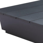 50" Black Aluminum Outdoor Coffee Table  Warm Home View