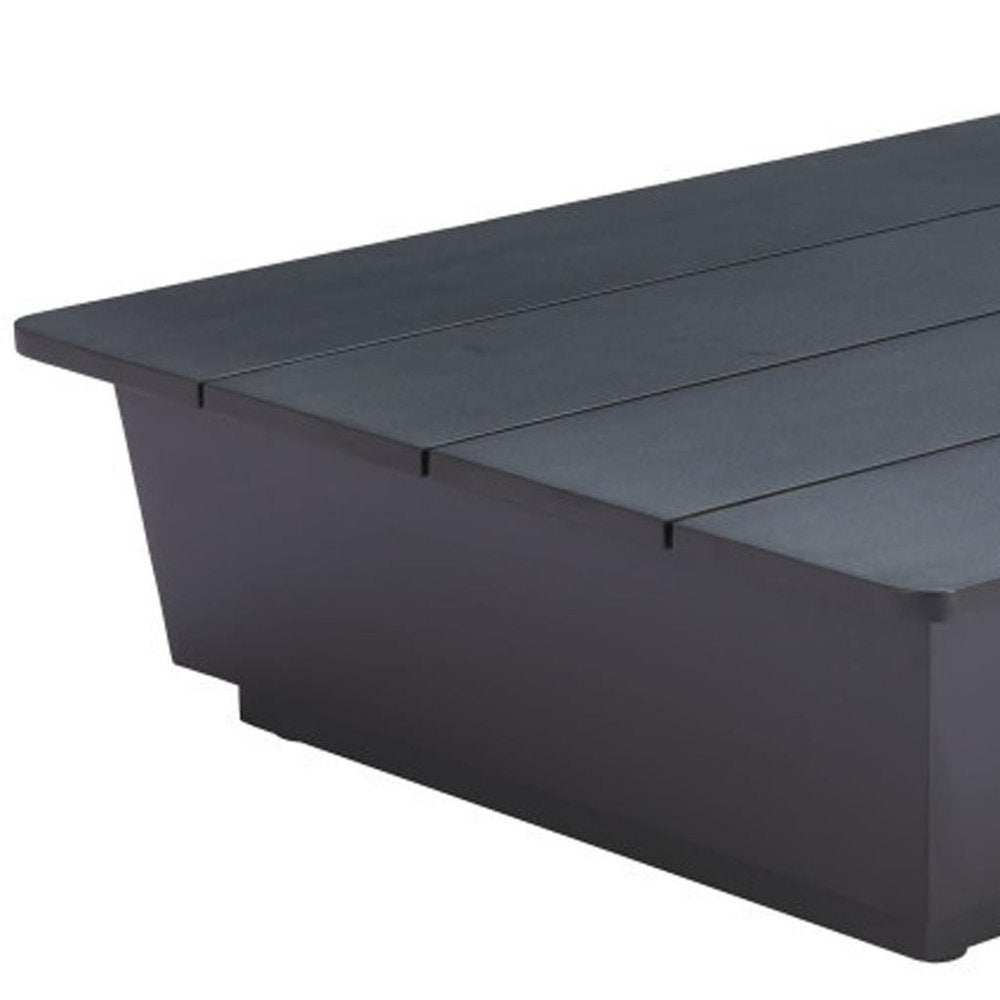50" Black Aluminum Outdoor Coffee Table  Warm Home View