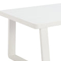 43" White Aluminum Outdoor Coffee Table  Warm Home View