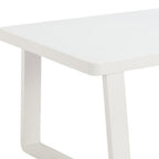43" White Aluminum Outdoor Coffee Table  Warm Home View