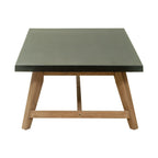 48" Dark Gray Concrete Outdoor Coffee Table  Warm Home View