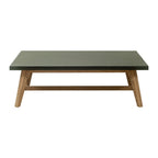 48" Dark Gray Concrete Outdoor Coffee Table  Warm Home View