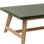 48" Dark Gray Concrete Outdoor Coffee Table  Warm Home View