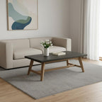 48" Dark Gray Concrete Outdoor Coffee Table  Warm Home View