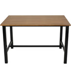 47" Brown Solid Wood Outdoor Dining Table with Steel Frame  Warm Home View
