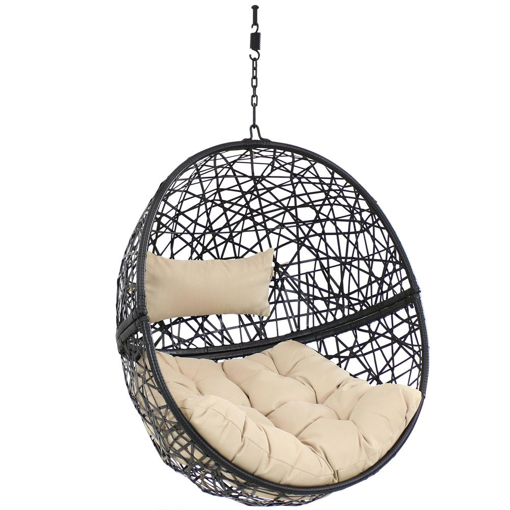 38" Yellow Steel Outdoor Egg Chair  Warm Home View