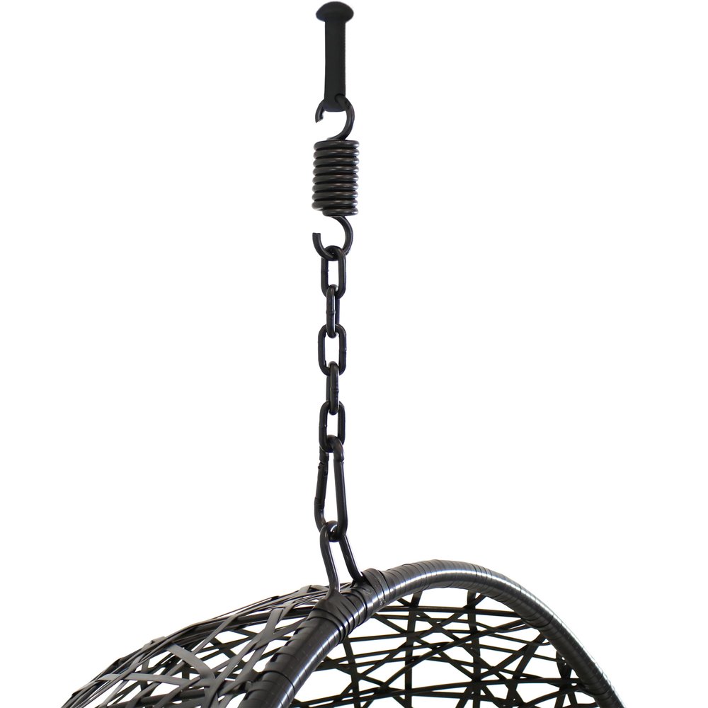 38" Yellow Steel Outdoor Egg Chair  Warm Home View