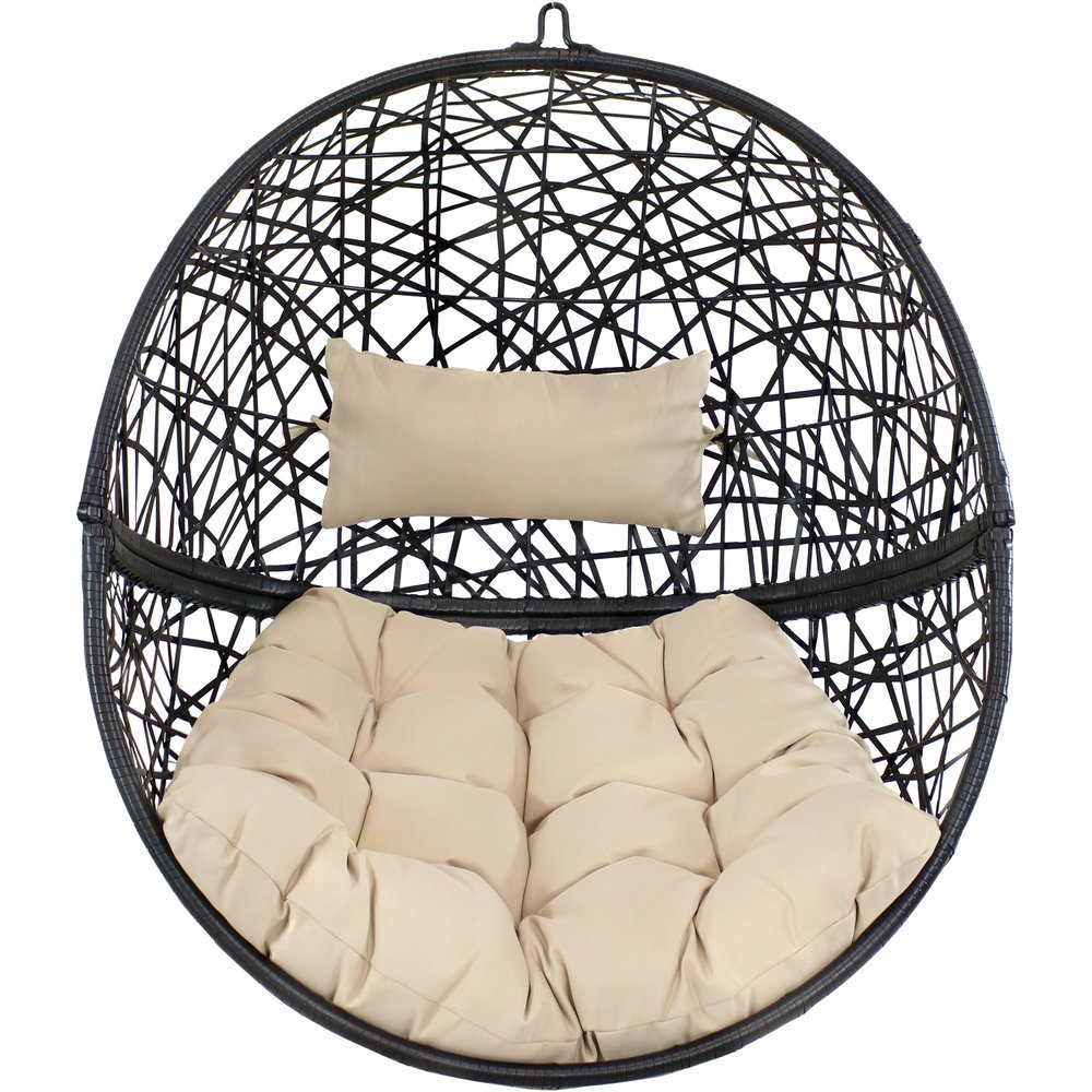 38" Yellow Steel Outdoor Egg Chair  Warm Home View