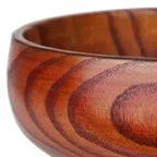 7" Brown Solid Wood Round Serving Bowl  Warm Home View