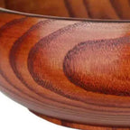 7" Brown Solid Wood Round Serving Bowl  Warm Home View