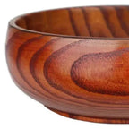 7" Brown Solid Wood Round Serving Bowl  Warm Home View