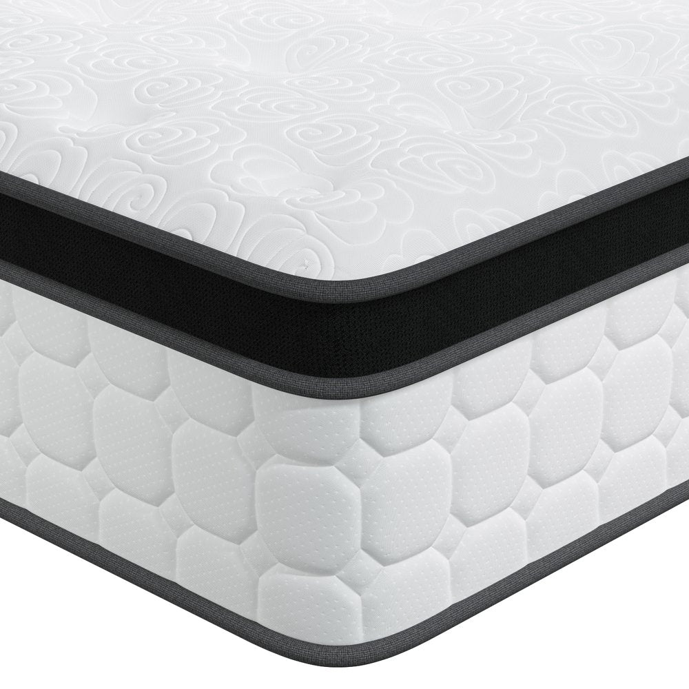 Hybrid Pocket Coil Gel Memory Foam Mattress, White, 1 Piece  Warm Home View