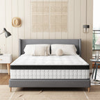 Hybrid Pocket Coil Gel Memory Foam Mattress, White, 1 Piece  Warm Home View