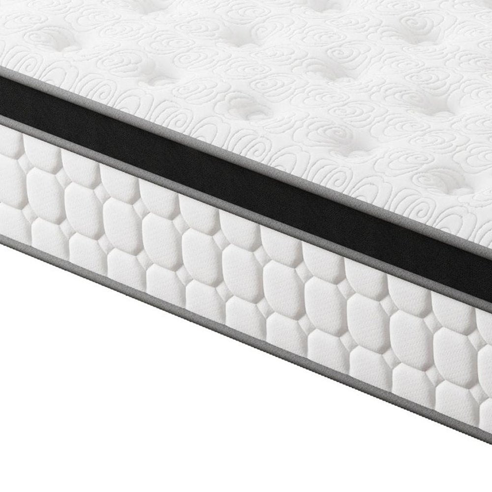 Hybrid Pocket Coil Gel Memory Foam Mattress, White, 1 Piece  Warm Home View
