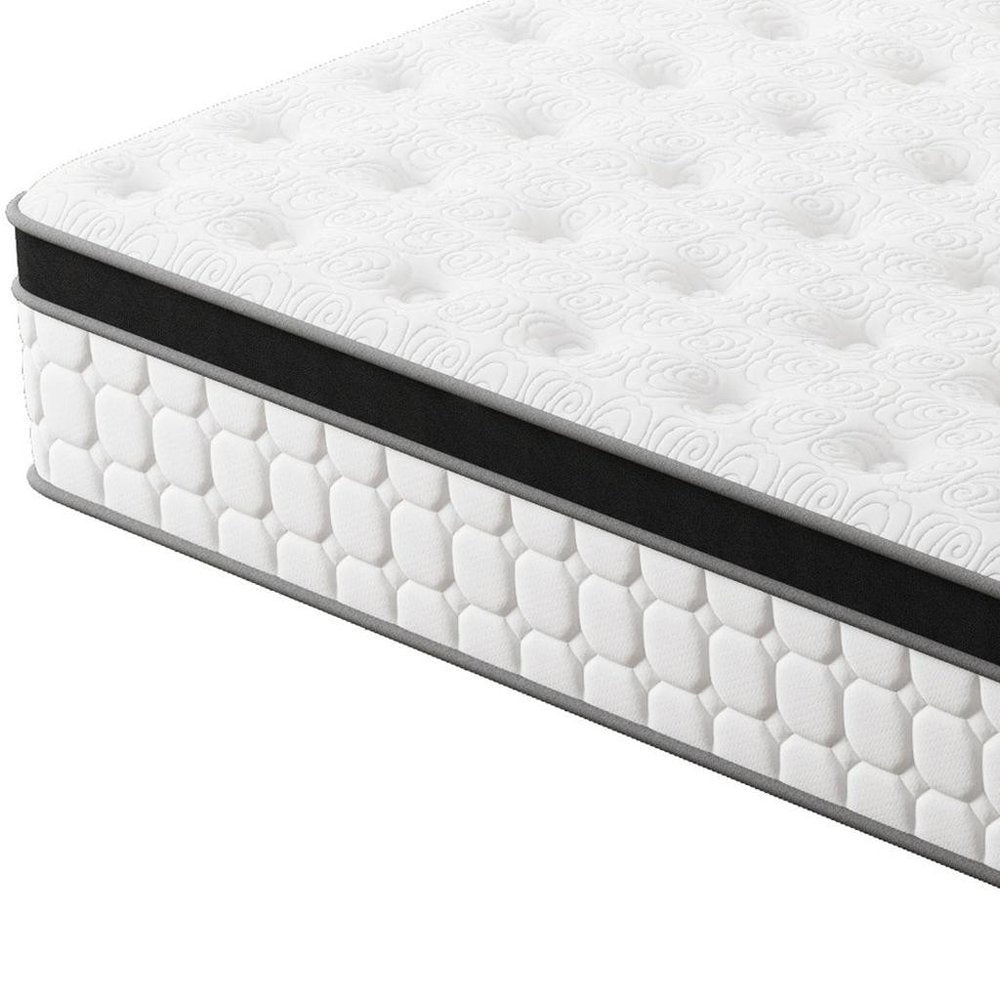 Hybrid Pocket Coil Gel Memory Foam Mattress, White, 1 Piece  Warm Home View