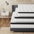 Hybrid Pocket Coil Gel Memory Foam Mattress, White, 1 Piece  Warm Home View