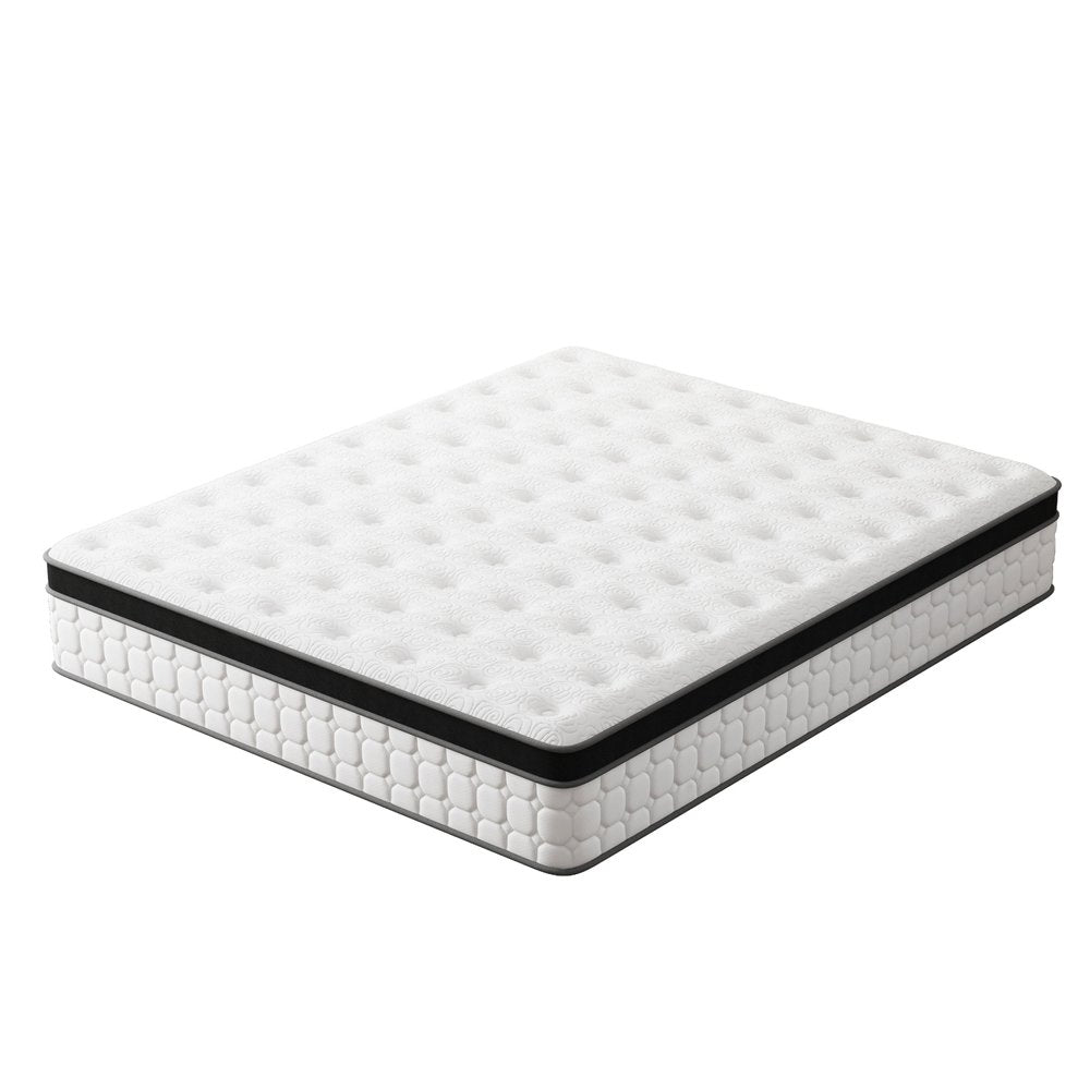 Hybrid Pocket Coil Gel Memory Foam Mattress, White, 1 Piece  Warm Home View