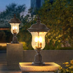 Vintage Outdoor Light Pole Lights - Bronze Aluminum, 1-Piece  Warm Home View