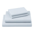 Four Piece Light Blue Cotton Queen Sheet Set  Warm Home View