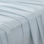 Four Piece Light Blue Cotton King Sheet Set  Warm Home View