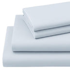 Four Piece Light Blue Cotton King Sheet Set  Warm Home View
