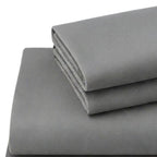 Four Piece Light Gray Cotton Queen Sheet Set  Warm Home View