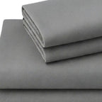 Four Piece Light Gray Cotton King Sheet Set  Warm Home View