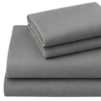 Four Piece Light Gray Cotton King Sheet Set  Warm Home View