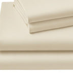 Four Piece Ivory Cotton King Sheet Set  Warm Home View