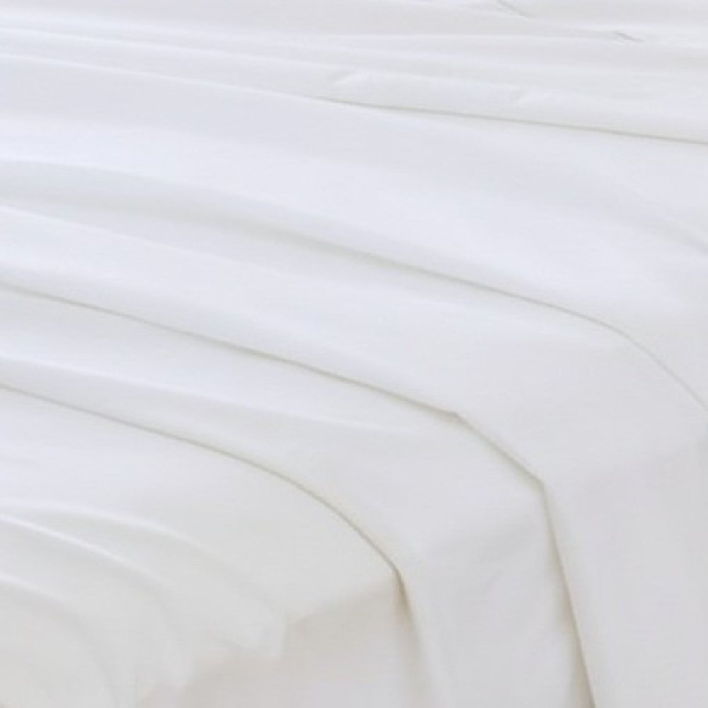 Four Piece White Cotton Queen Sheet Set  Warm Home View