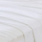 Four Piece White Cotton King Sheet Set  Warm Home View