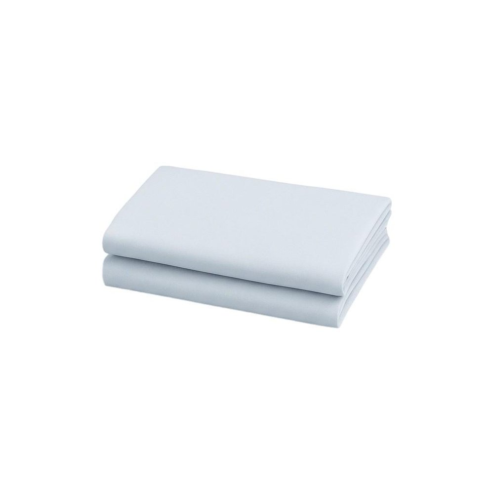Set of Two Light Blue Cotton Queen Pillowcases  Warm Home View