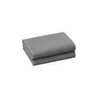 Set of Two Light Gray Cotton King Pillowcases  Warm Home View