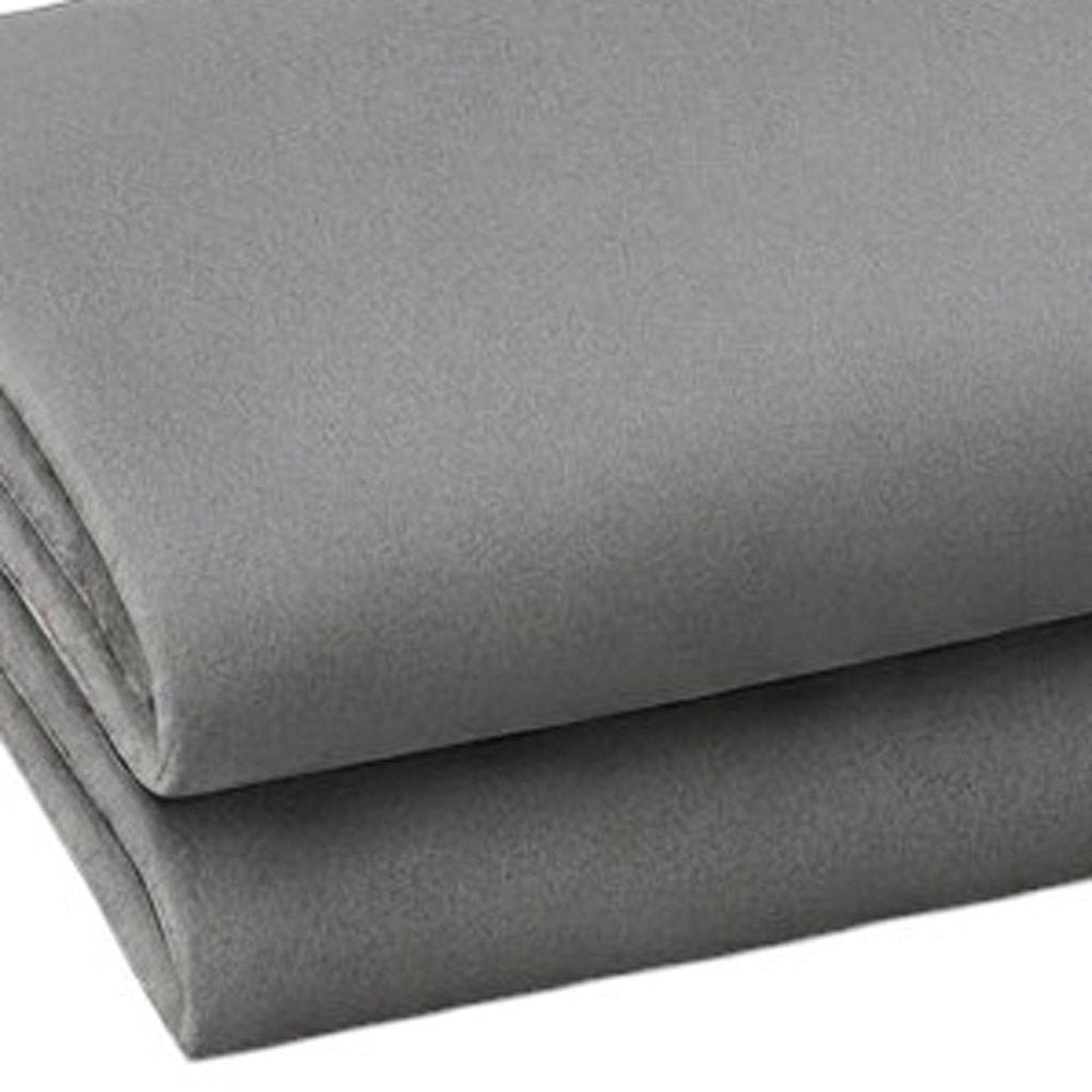 Set of Two Light Gray Cotton King Pillowcases  Warm Home View