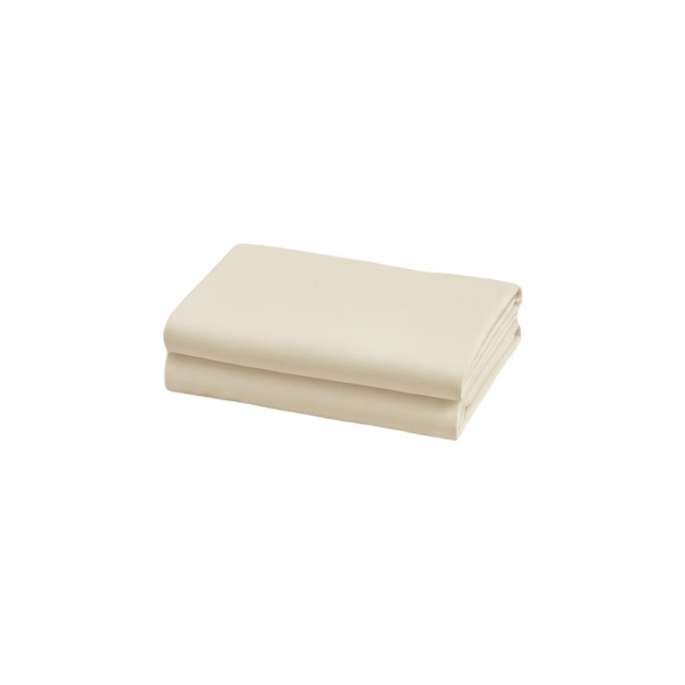 Set of Two Ivory Cotton Queen Pillowcases  Warm Home View