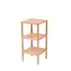 3-Tier Birch Bathroom Shelf, Narrow Shelving Unit, Multifunctional Storage Rack, Corner Rack, For Kitchen, Living Room, Bedroom, Entryway, Bathroom, Natural  Warm Home View