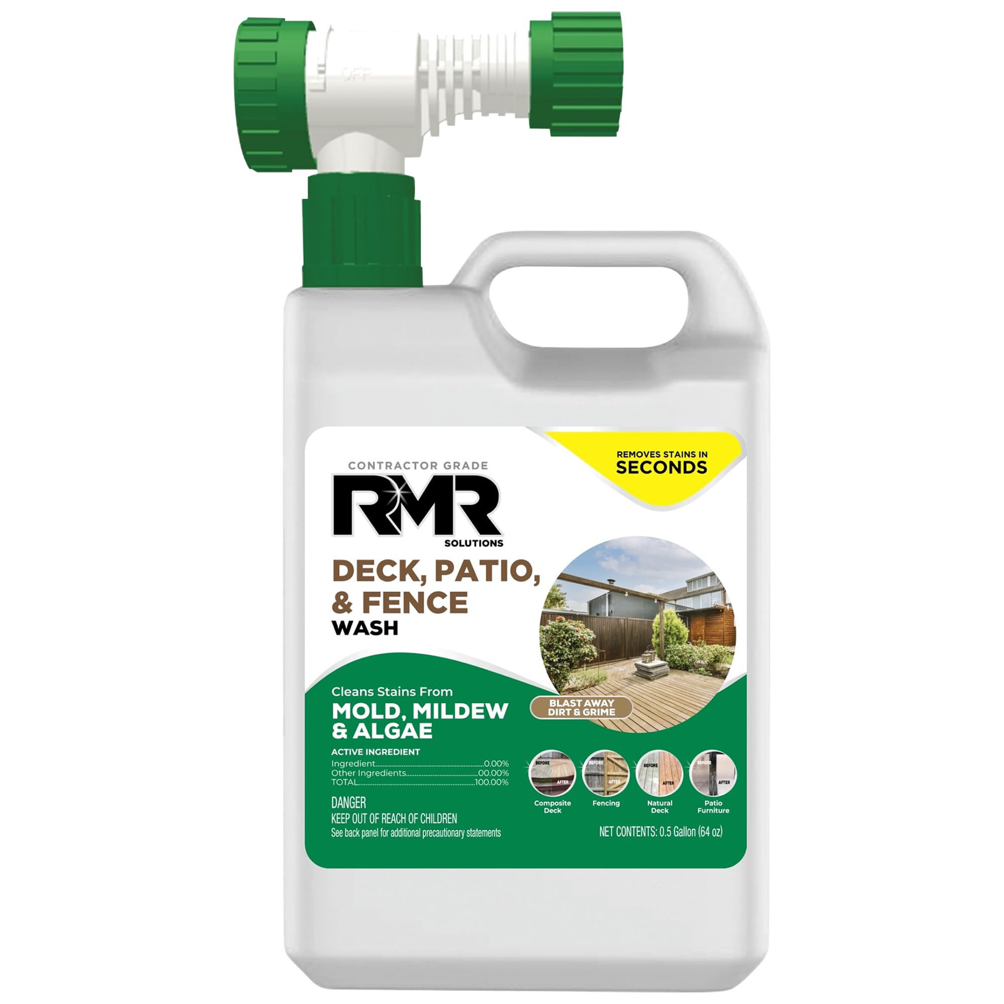 Outdoor Patio Fence Wash - Commercial Liquid, 1-Piece  Warm Home View