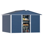 Metal Outdoor Utility Storage Shed - Galvanized Steel, 1-Piece  Warm Home View