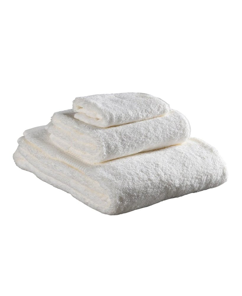 Set of Two White Turkish Cotton 13" X 13" Quick Dry Terry Cloth Washcloths  Warm Home View