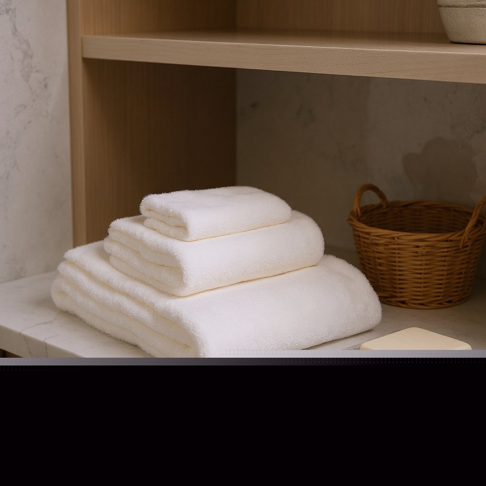 Set of Two White Turkish Cotton 13" X 13" Quick Dry Terry Cloth Washcloths  Warm Home View