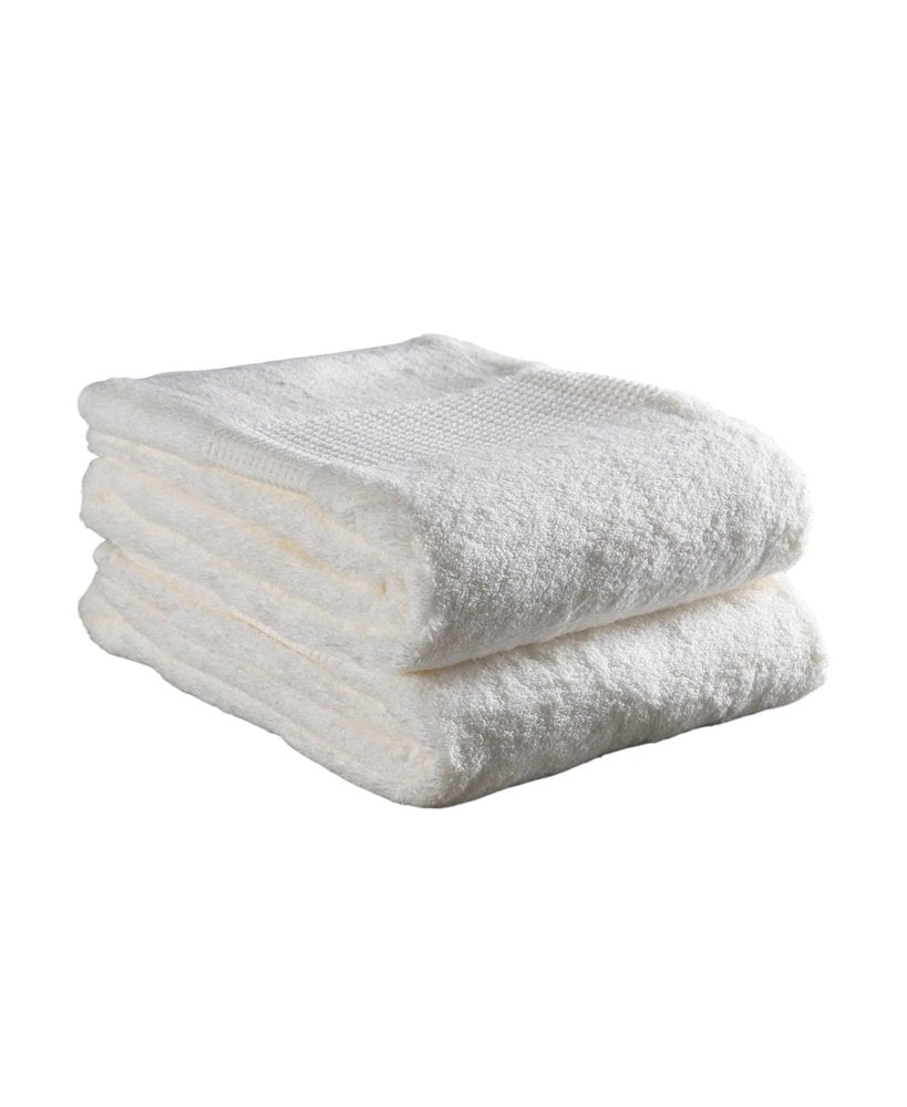 Set of Two Ivory Cotton 13" X 13" Quick Dry Terry Cloth Washcloths  Warm Home View