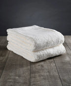 Set of Two Ivory Cotton 13" X 13" Quick Dry Terry Cloth Washcloths  Warm Home View