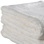 Set of Two Ivory Cotton 13" X 13" Quick Dry Terry Cloth Washcloths  Warm Home View