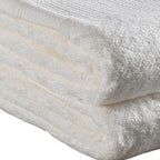 Set of Two Ivory Cotton 13" X 13" Quick Dry Terry Cloth Washcloths  Warm Home View