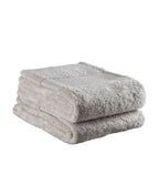 Set of Two Beige Cotton 13" X 13" Quick Dry Terry Cloth Washcloths  Warm Home View