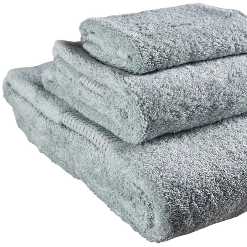 Set of Three Sea Green Cotton Quick Dry Terry Cloth Towels  Warm Home View
