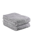 Set of Two Light Gray Cotton 30" X 54" Quick Dry Terry Cloth Bath Towels  Warm Home View
